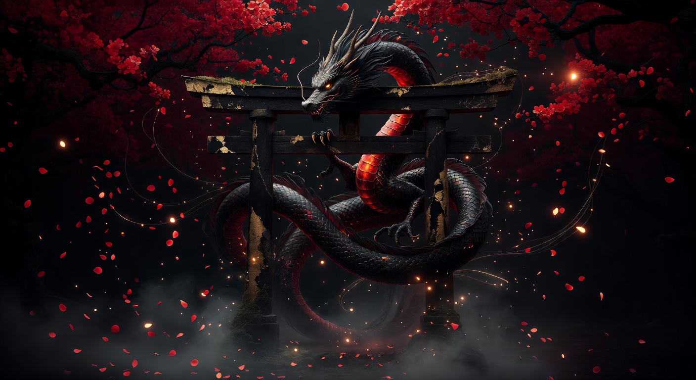 龍と鳥居