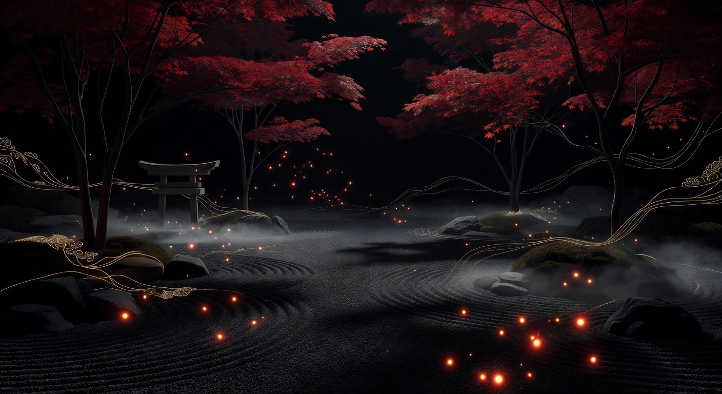 残り火と紅葉